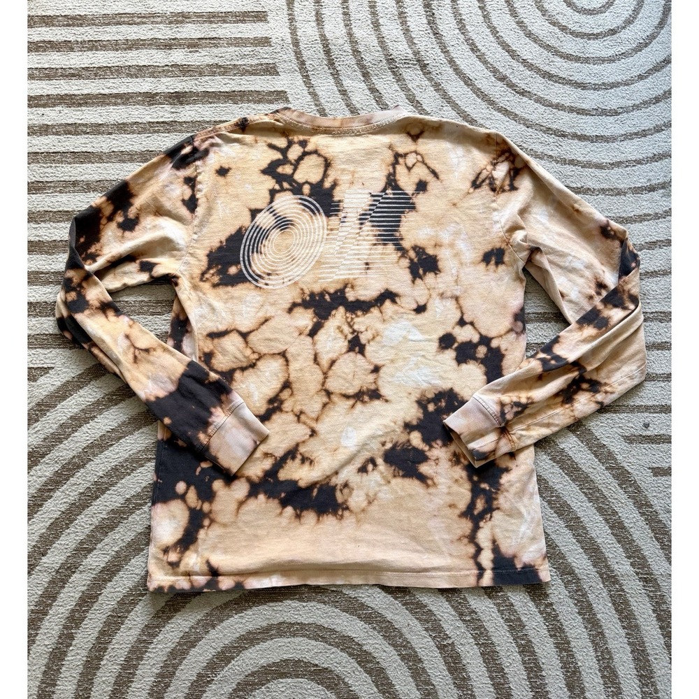 Outdoor Voices Long Sleeve T-Shirt Womens S Bleach Tie Dye Graphic Athleisure